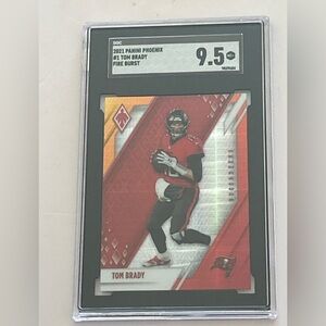 2021 Panini Phoenix Tom Brady #1 Fire Burst - SGC 9.5 MINT+ - Buccaneers